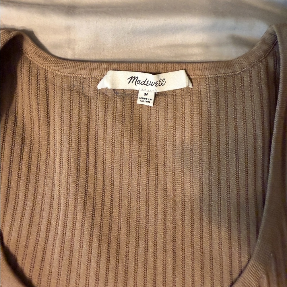 Madewell ottoman sweater tee in brown - Picture 3 of 4